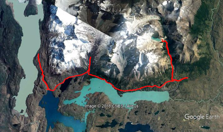 Map of W Trek